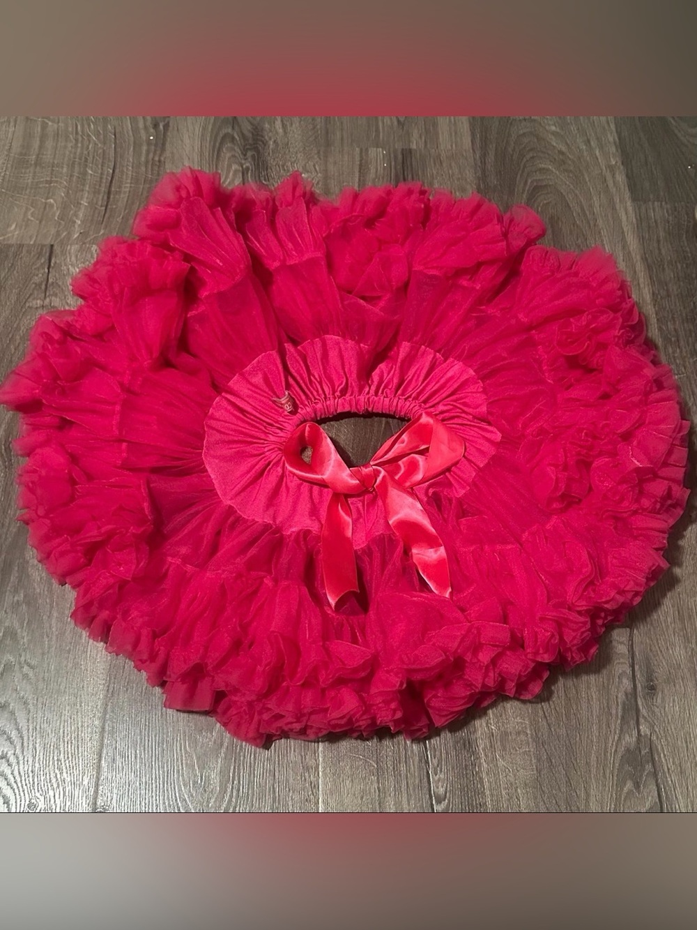 Girls Pink Tulle Tutu Skirt with Satin Bow Small Youth Tutu Couture